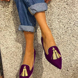 Loaferis su elegantiškais pompomai