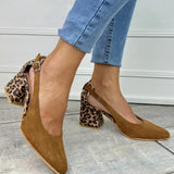 Giedrė - Leopardas rašto kulniukai su atviromis kelnėmis