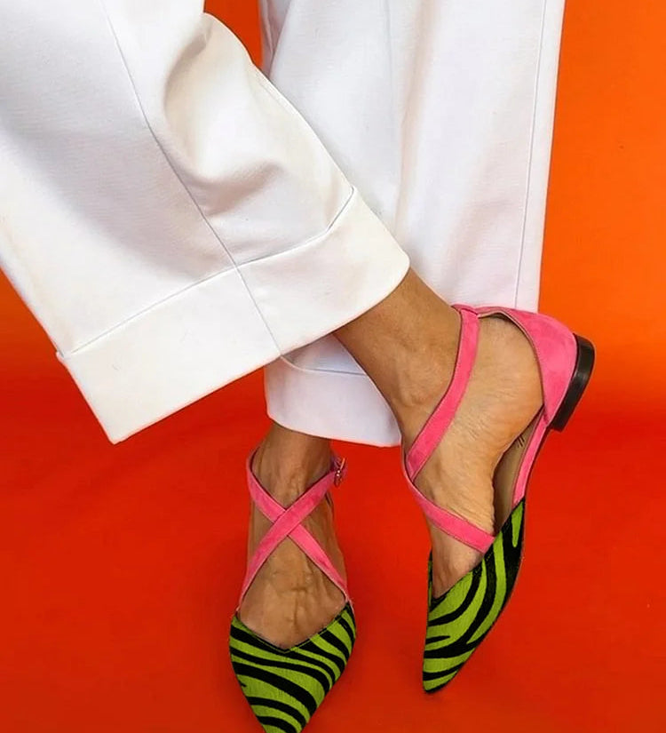 Zebros raštas kryžminiai diržai platy