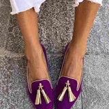 Loaferis su elegantiškais pompomai