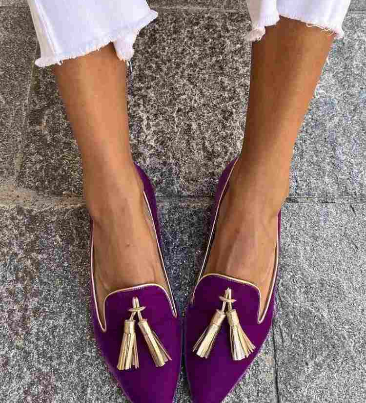 Loaferis su elegantiškais pompomai