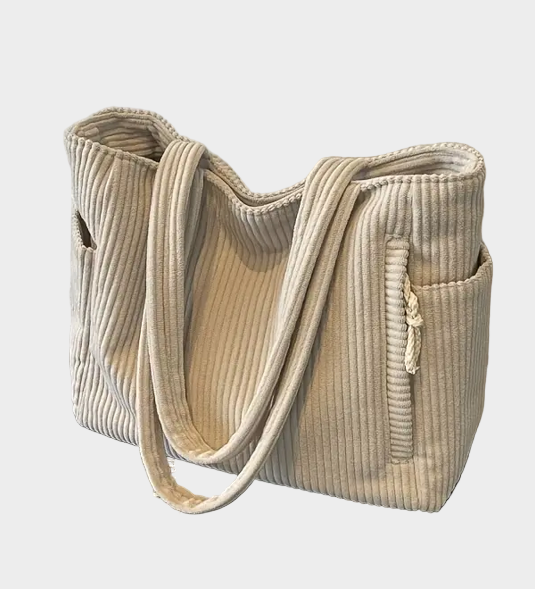 Pintinė Pečių Krepšys su Virvės Detalėmis ir Moderniu Išbaigtumu