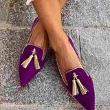 Loaferis su elegantiškais pompomai