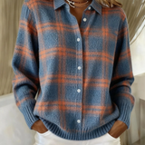 Mira – Megztinė palaidinė su languotu raštu