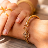 Auksinė Apyrankė su Monetų Dizainu