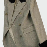 Džinsinis švarkas su dvigubu užsegimu