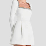 Emilija- Aksominė kristalų suknelė