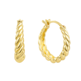 Apskriti Auskarai su Twist Stiliumi